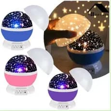 Luminária Projetor Abajur Infantil Estrelado lua Estrela 360º Galaxy Star Master Projetor De Estrela cores aleatoriament