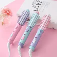 Mini Escova Modeladora Portátil Enrola Cabelo Alisadora Bivolt