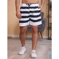 Bermudas Masculinas  Shorts Seca Rápido  Surf Estampada Praia Tactel Masculina Adulto listras grossas