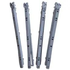 Par de Corrediça para Gaveta Metálica Cinza 30cm 35cm 40cm | Trilho Resistente 25kg