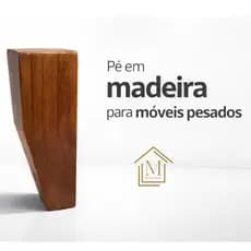 Pé de Madeira para Móveis Pesados 140mm x 50mm com Rosca – Venda Unitária ou Kit 4 Unidades