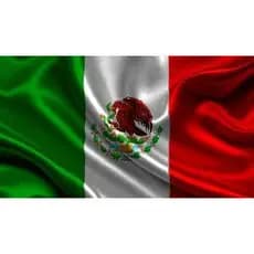 Bandeiras do Mexico Grande Cetim com Acabamento 150x1,00