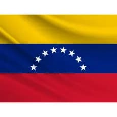 Bandeira da Venezuela Grande 1,50 x 1,00 Tecido Cetim Cores Vivas e com Acabamento