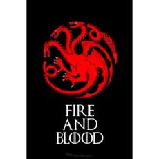 Bandeira Housee Targaryen 150x100 Uma Face Tecido Oxford Series