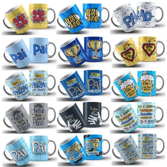 Caneca Porcelana dia dos Pais Kit