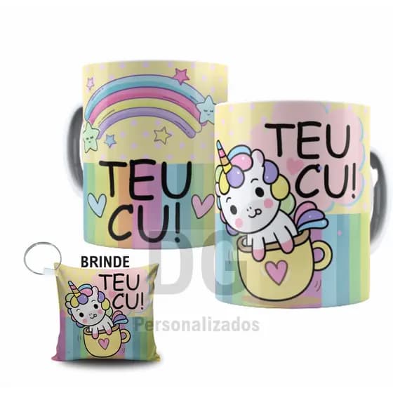 Caneca malcriada fofa diversas opções