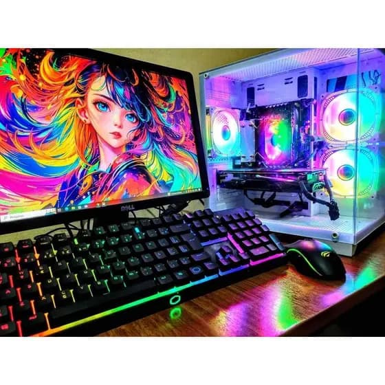 Computador PC Gamer completo Core i7 3.6Ghz (xeon e31230v2) / Placa GeForce  / 16GB RAM / SSD 960GB / Monitor 19