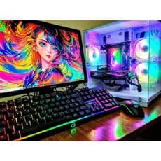 Computador PC Gamer completo Core i7 3.6Ghz (xeon e31230v2) / Placa GeForce  / 16GB RAM / SSD 960GB / Monitor 19