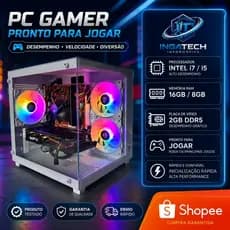 PC GAMER BARATO  I7= (xeon e5 1225 v2) OU I5 COM PLACA DE VIDEO + WI-FI + SSD + Fonte Real 500w PRONTO PRA USO