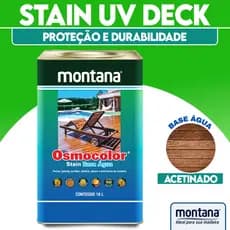 Stain Acetinado Natural e Catsnho UV Para Decks Internos e Externos 18L