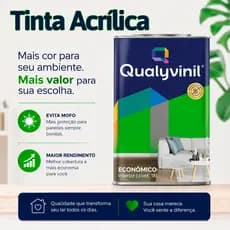 Tinta Acrílica Branco Econômica Rende Muito Areas Internas 18 Litros - Qualyvinil