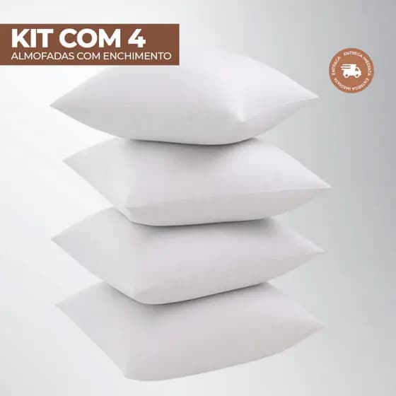 Almofadas Para Sofá Kit 4 Enchimentos 45cm x 45cm Decoração
