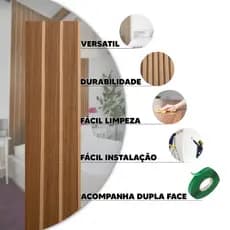 Kit até 25 Placa Revestimentos de Parede Ripados MDF 45x11 cm Decorativo-Envio Rapido