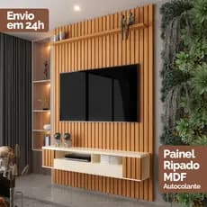 Kit 20 Ripados MDF 45x11cm Placas Decorativas Parede Quarto Sala Moderna – Pronta Entrega