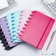 Caderno De Discos Inteligente A5/B5/A4 Capa Dura 80 Folhas Pautadas Diário Planner Escolar Basic