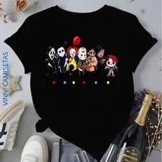 Camiseta Friends Vilões Unissex Delicada Envio Rápido Blusa 100% Algodão