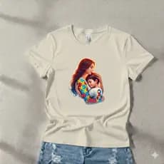 Camiseta Estampada Mãe e Filho Autista Blusa 100% Algodão Envio Rápido Autismo Delicada