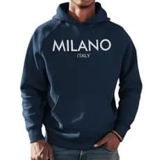 Moletom Masculino Canguru Milano Italy Envio Rápido Tendência Casaco Flanelado