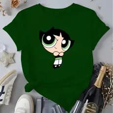 Camiseta Feminina Docinho Blusa 100% Algodão Tendência Delicada Superpoderosas Envio Rápido
