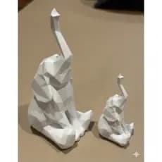 🐘 Dupla de Elefantes Sentados Decoração Elegante – Minimalista e Sofisticada para quartos Salas Escritórios. ✨