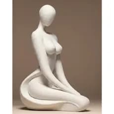 Escultura Decorativa de Mulher Pensativa – Decoração Sofisticada e Design Minimalista ✨