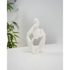 Estátua Decorativa Pensador Minimalista – Escultura Abstrata Contemporânea 16CM