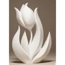 Escultura de Tulipa Minimalista Decoração para Quarto Escritório Sala – Sofisticação para o seu Ambiente 🌷