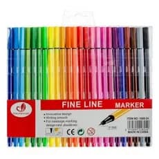 Kit Com 12/24 Canetas Coloridas Fine Line Ponta Fina 0.4mm