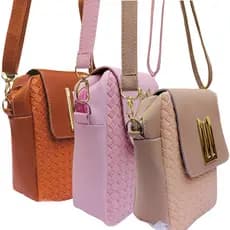 Bolsa Feminina Transversal Moda Trabalho Social Porta Celular Alça Regulável Basica