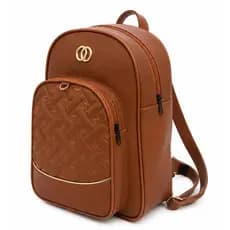 Mochila Feminina Escolar Universitario Casual Bordado Multi Uso com Chaveiro Alça Regulagem