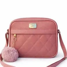 lBolsa Feminina de Ombro Transversal Impermeável Couro Sintético Alça Ajustável