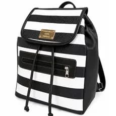 Mochila Feminina Listrada Grosa Fashion Casual Grande Espaçosa Escolar Passeio