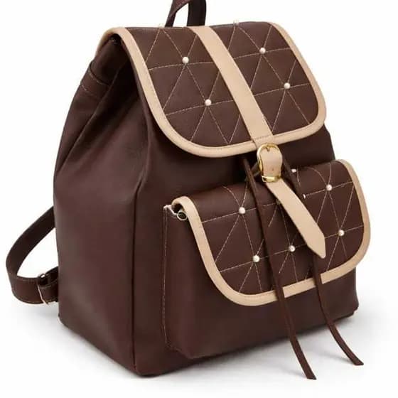 Mochila Feminina  de Couro Para Notebook Linda Moderna Escolar Facultad