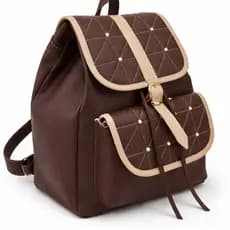 Mochila Feminina  de Couro Para Notebook Linda Moderna Escolar Facultad