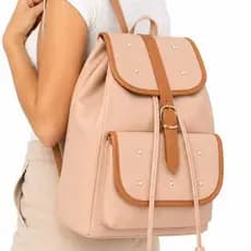 Mochila Feminina de Couro Para Notebook Moderna Estilosa Versatil Espaçosa