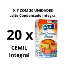 Caixa com 20un Leite Condensado Cemil Integral 8% gordura 395gr