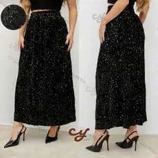 Saia de veludo com lantejoulas Brilho de frio-cintura alta tem forro,Paetê estilo vintage inverno de frio modas vestido