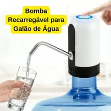 Bomba Elétrica Recarregável USB Para Galão de Água Automática Portátil  Bomba de Água Automática Elétrica Galão 20L agua