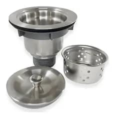 Válvula 4 1/2 Ralo De Pia Cozinha Com Cesto Higiênico Inox