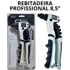 Alicate Rebitador Profissional 8,5 Pol Mr Pro Aço Reforçado com 4 Bicos Rebitador Manual Resistente