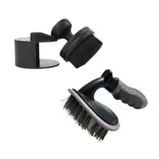 Kit Escova de Limpeza de Pneu e Aplicador de Pneu Pretinho Macio Soft Resistente Linha Automotiva