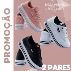 Tênis Feminino Platarforma Alta Casual Versátil Básico Social Leve Elegante Moda Menina Lindo 2P