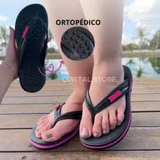 Chinelo Feminino Ortopédico SL Confortável Anatômico Macio Antiderente Estilo e Elegâncie