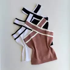 Cropped Cruzado Bicolor Tricot Modal
