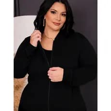 Jaquetinha Bomber Casaco Feminina Plus Size c/ Ziper - MEGA PROMOÇÃO INVERNO!!
