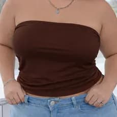Top Tube Plus Size Feminino Tomara Que Caia maior sustentaçao Forro Suplex Premium Elástico Costas