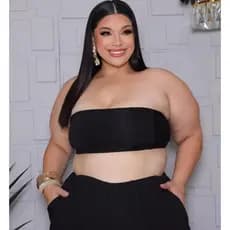 Top Faixa Plus Size forro duplo elastico costas Sustentação Zero Transparência Tomara Que Caia