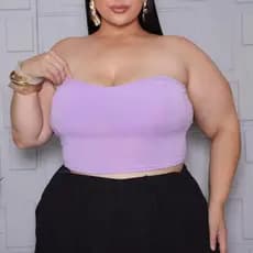 Cropped corsele morcego Tomara Que Caia bojo plus size femenino suplex premium elastico nas costas