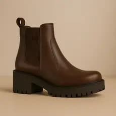 Coturno Chelsea Feminino Estilo Cowboy Fashion Cano Médio Sola Tratorada Must-Have da Estação