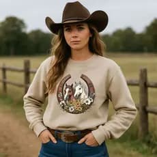 Moletom Feminino Country Estiloso Confortável Moda Sertaneja Blusa de Frio